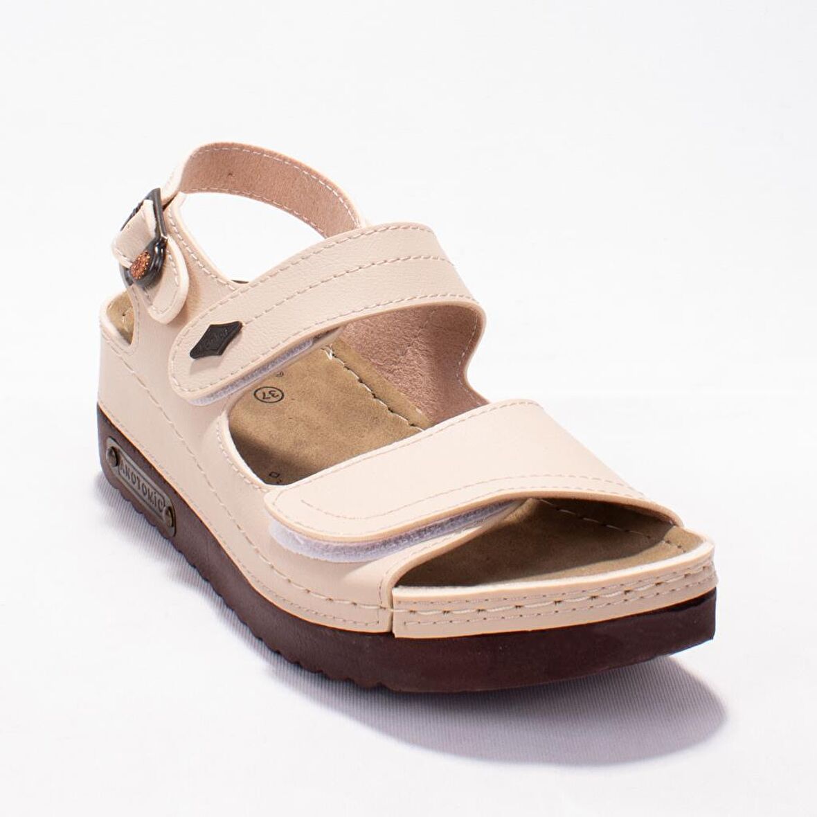 Dagoster DZA37-3014 Bej Günlük Ortopedik  Kadın sandalet