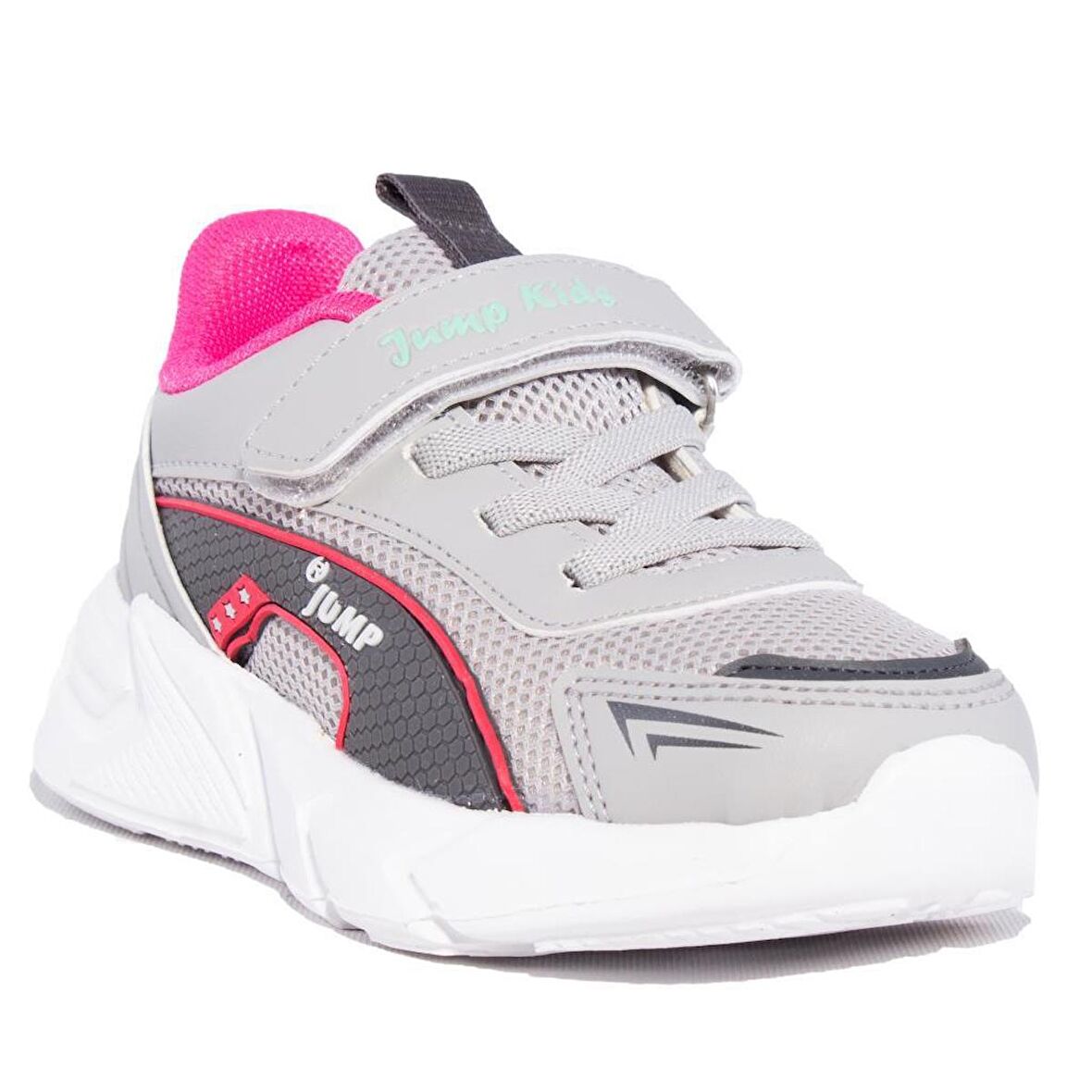 Jump 28123 Gri Fuşya Ortopedik Günlük Kız Çocuk Spor Ayakkabı