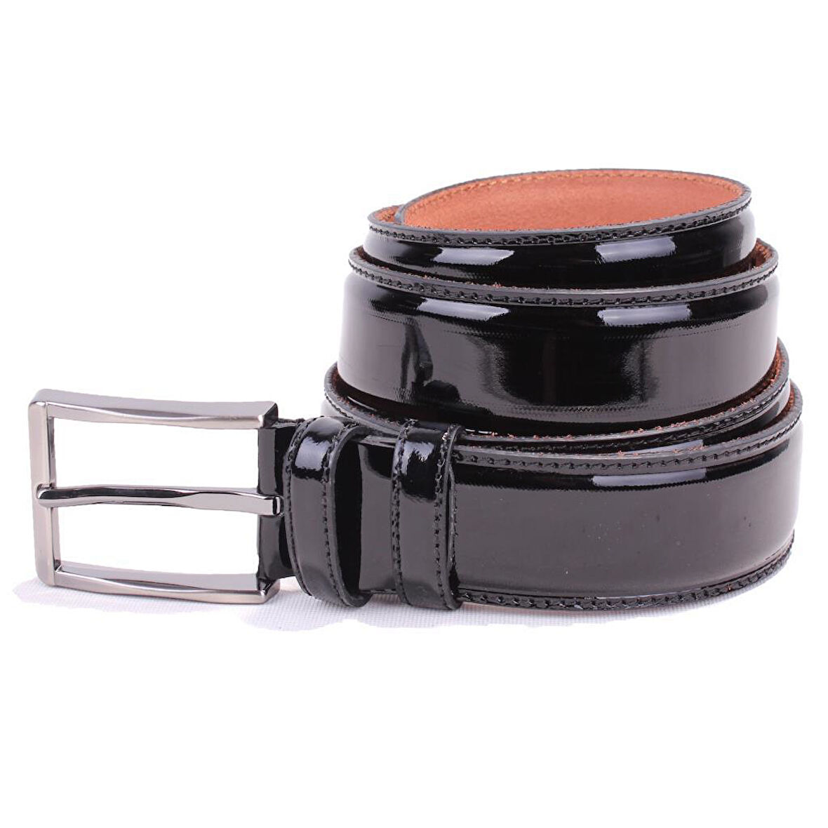 Dagoster DMK26-306DG Siyah Rugan 3,5 cm Hakiki Deri Erkek Kemer