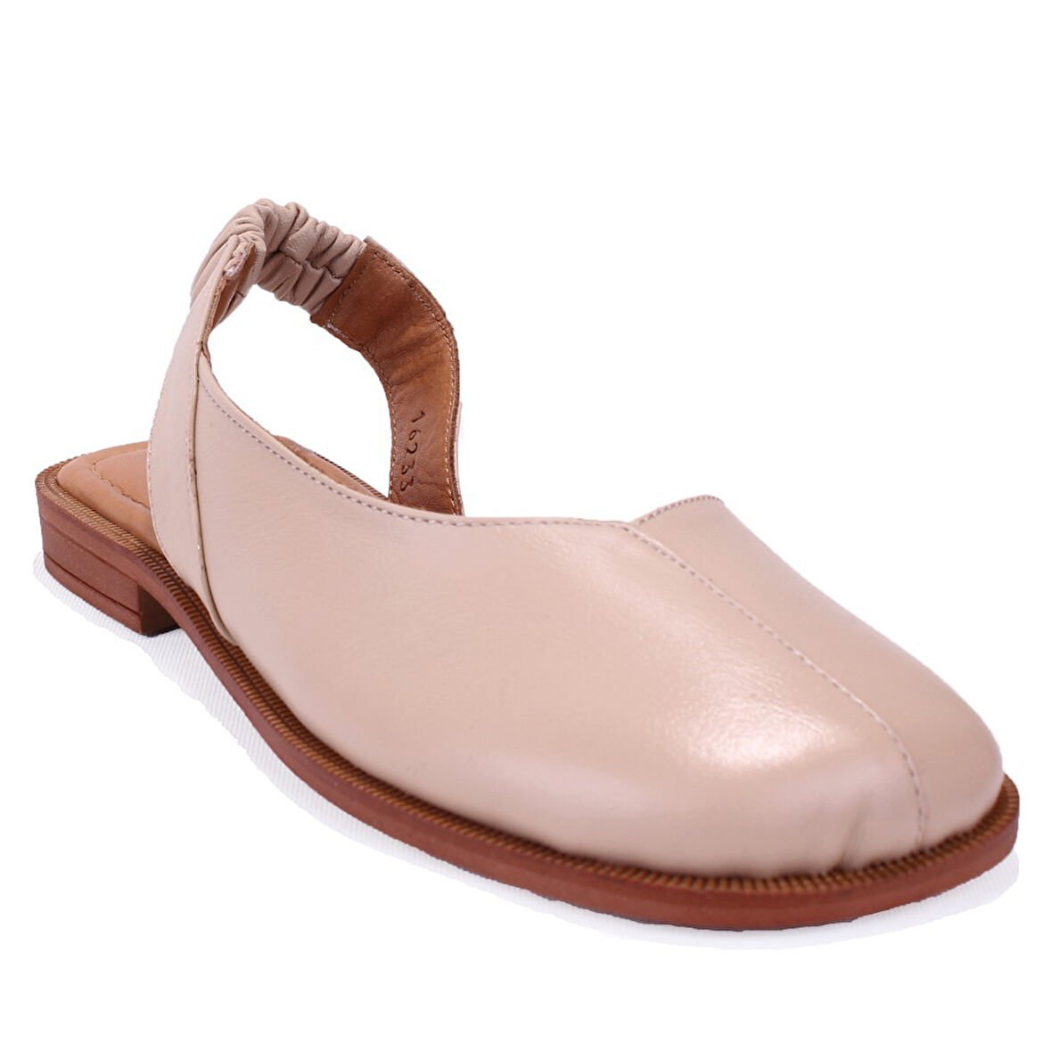 Dagoster DZA07-60216233 Bej Günlük Ortopedik Deri Spor Kadın sandalet