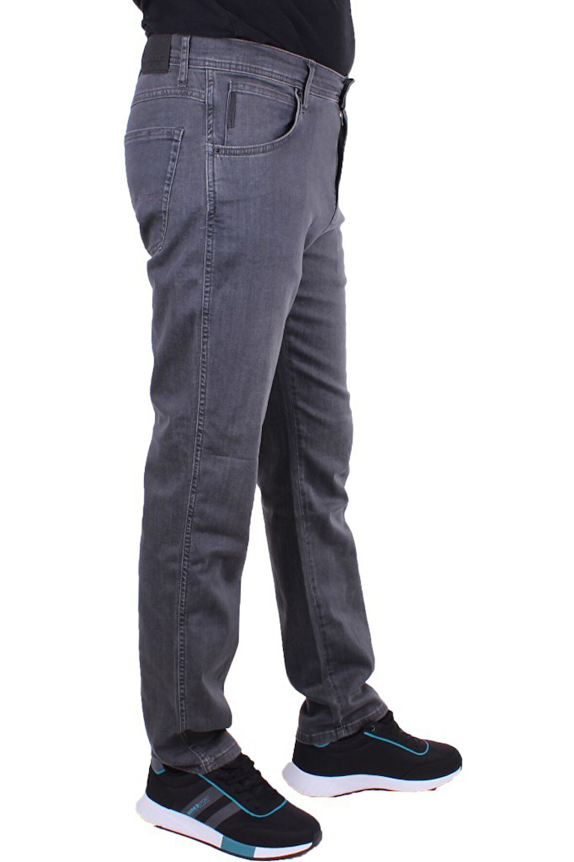 Twister Vegas 132-307 Antrasit Yüksek Bel Rahat Paça Erkek Jeans Pantolon