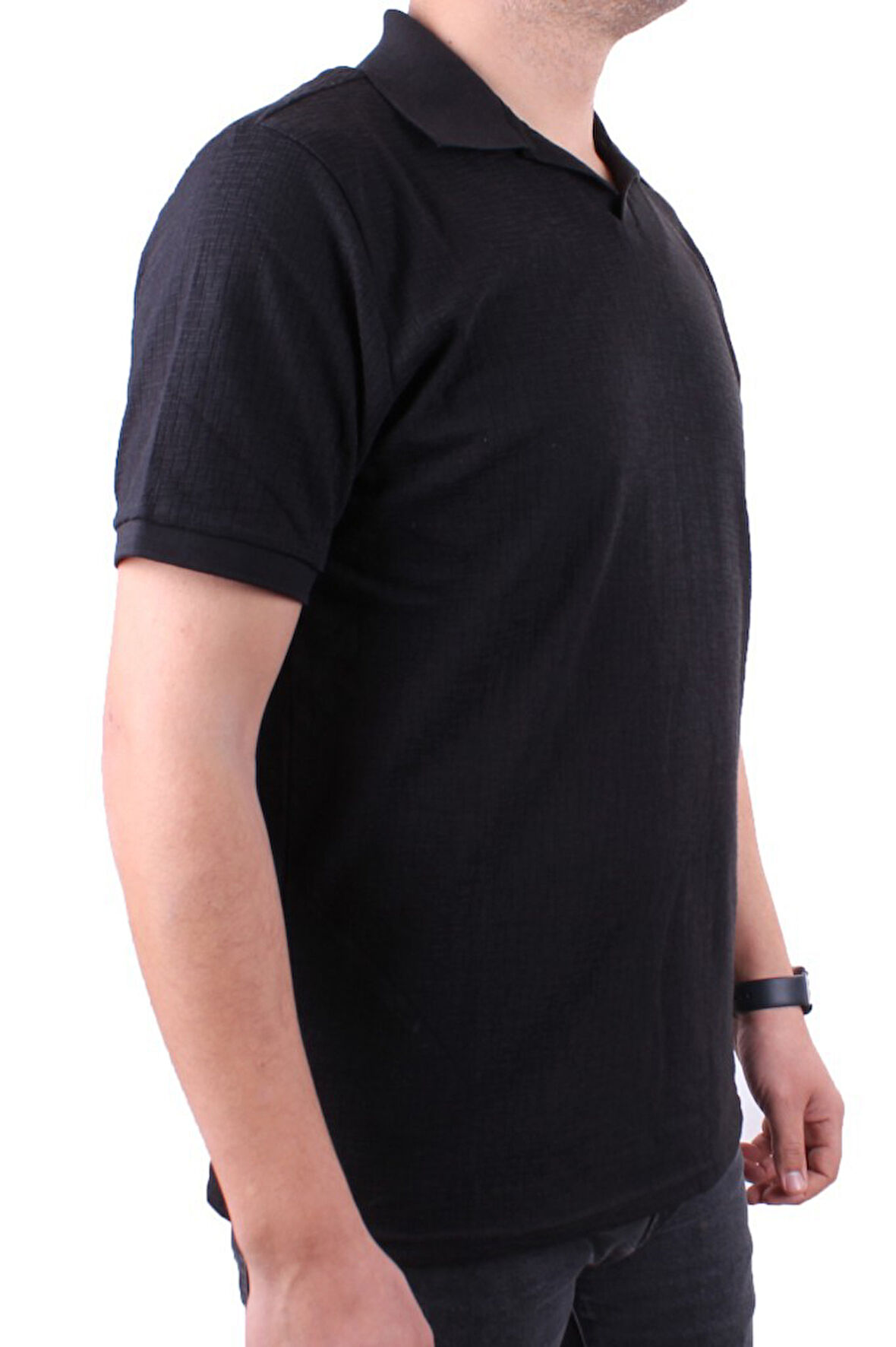 Twister 2288 Siyah Günlük Kısa Kol Normal Kesim Pamuklu Polo Yaka Erkek Tişört