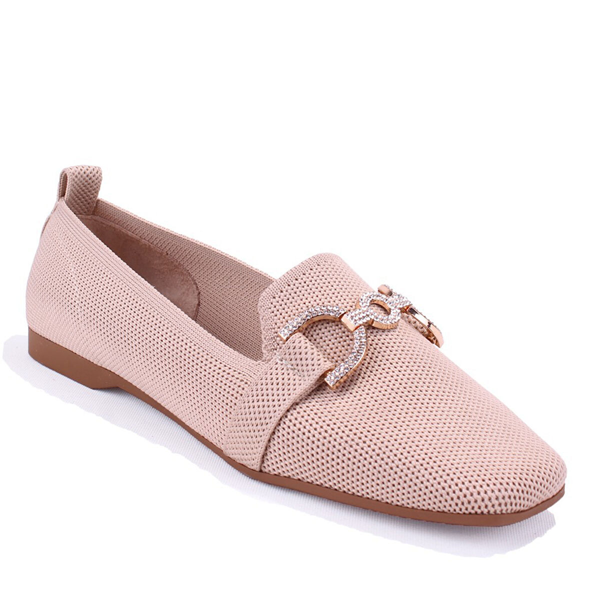 Dagoster DZA07-1095213 Bej Triko Günlük Babet Kadın Ayakkabı