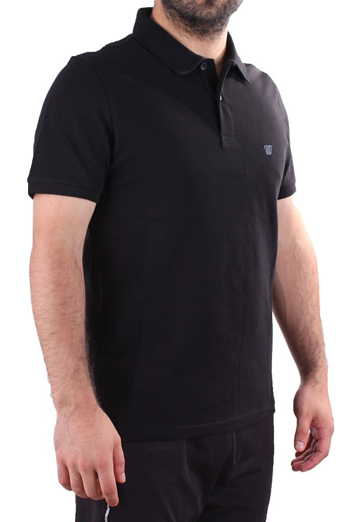Twister 2341 Siyah Günlük Kısa Kol Normal Kesim Pamuklu Polo Yaka Erkek Tişört