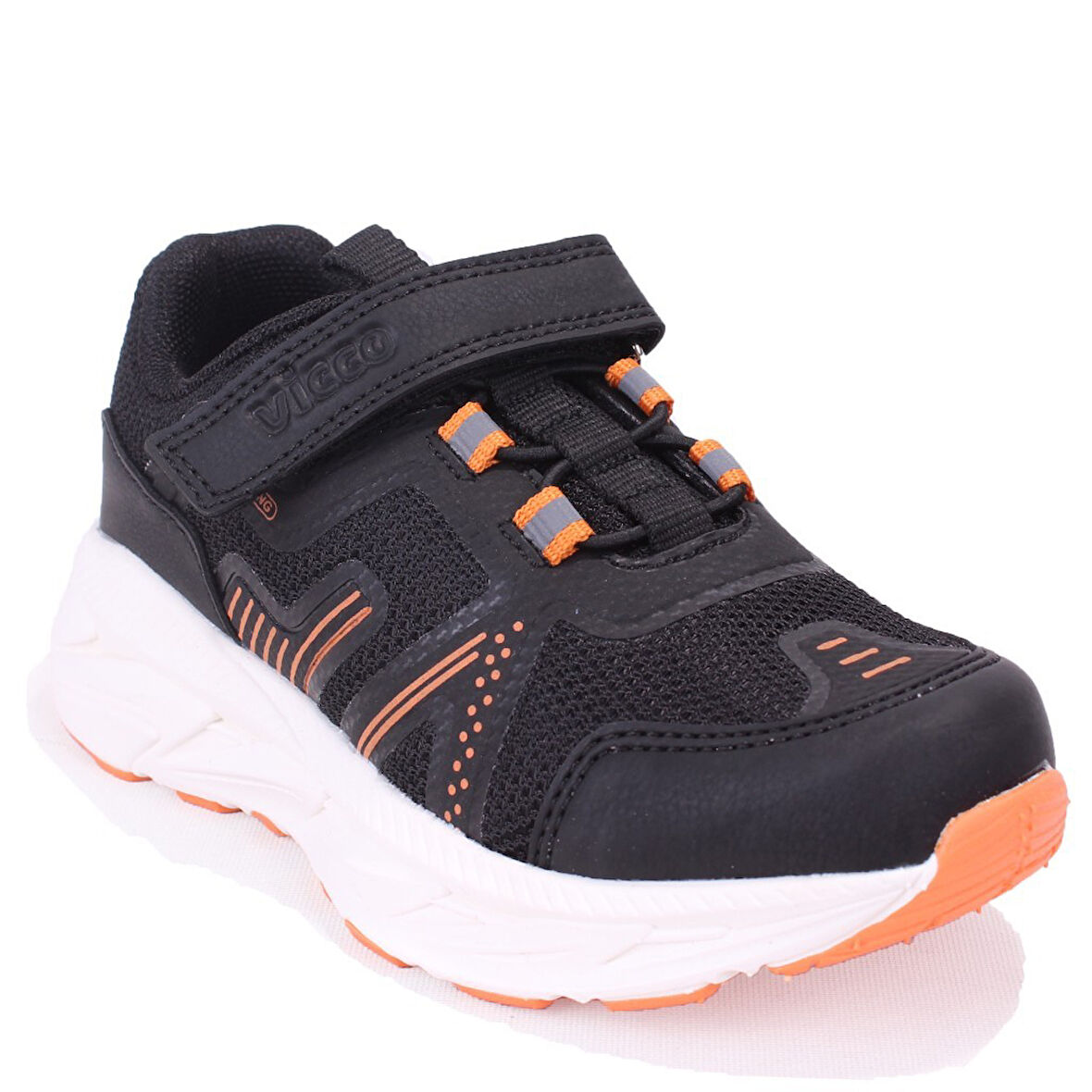 Vicco Tx-One 869F25K301 Siyah Oranj Ortopedik Günlük Erkek Çocuk Spor Ayakkabı