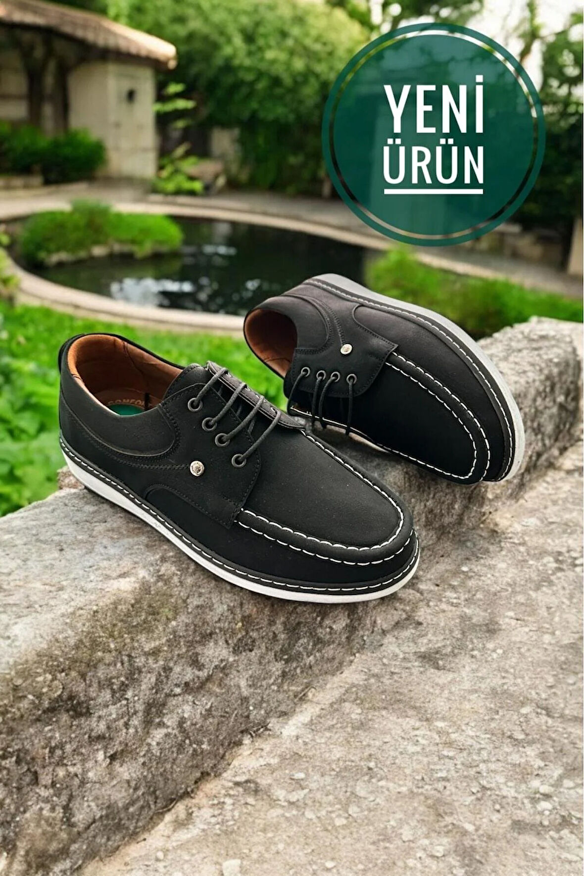 siyah nubuk deri comfort hafif taban ortopedik erkek ayakkabı 40,41,42,43,44,45 Siyah / 40