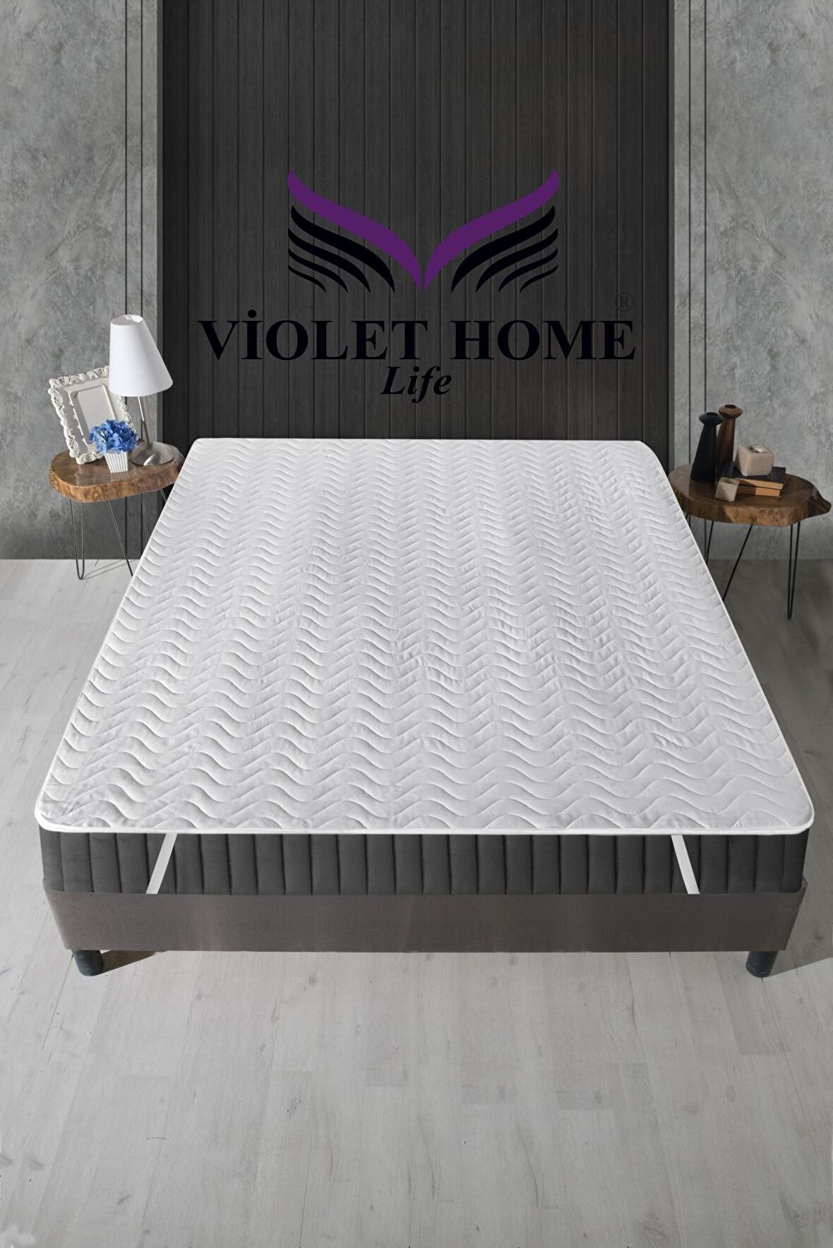 Violet Life Kapitone 200 x 200 Su Geçirmez Alez Beyaz