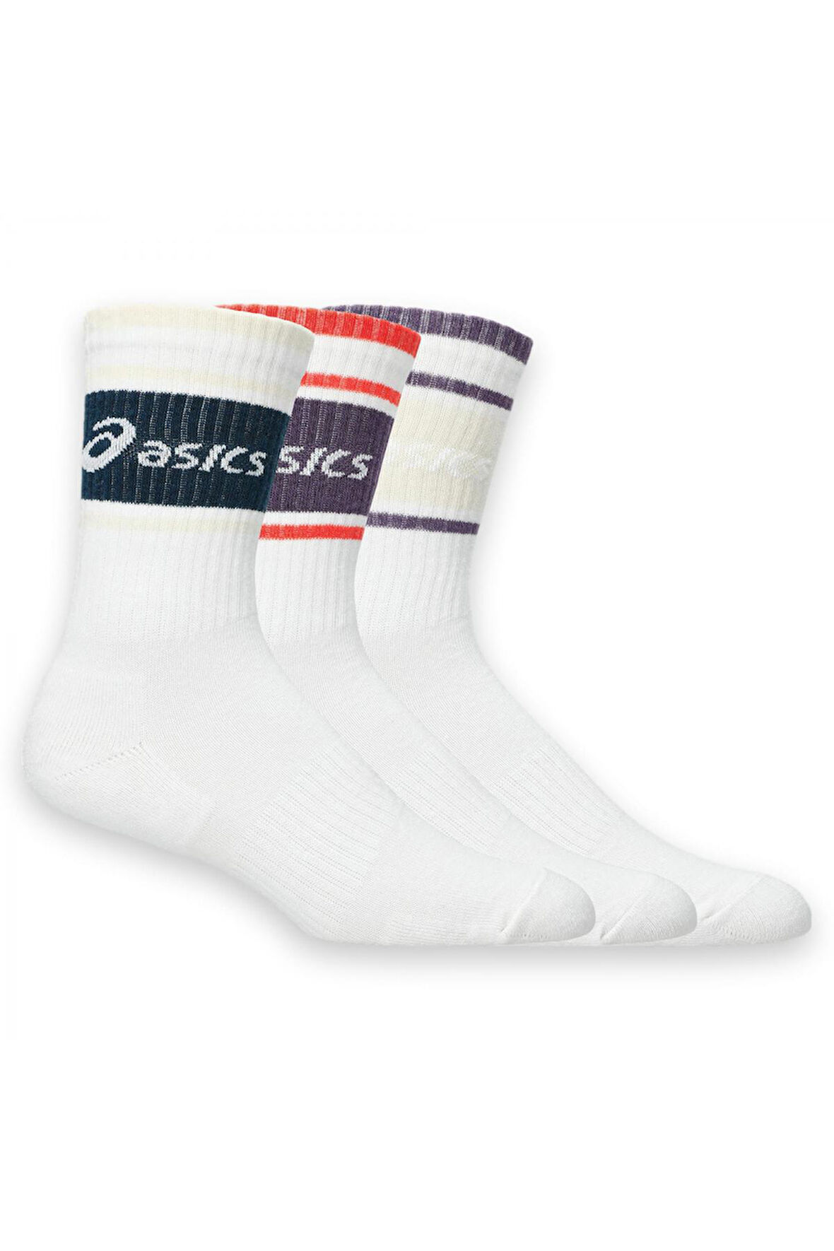 Asics 3033B879 3 Pack Asics Logo Crew Sock Çorap Beyaz Unisex Çorap