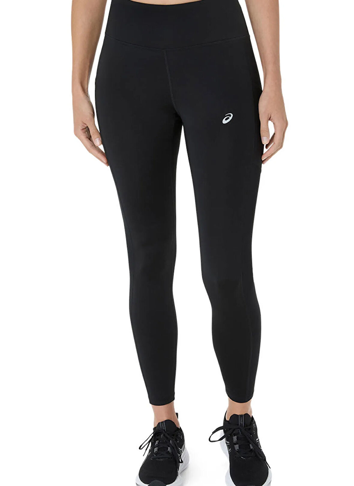 2012D169-001 ASICS CORE TIGHT Siyah Lastikli Bel Dar Kalıp Kadın Tayt