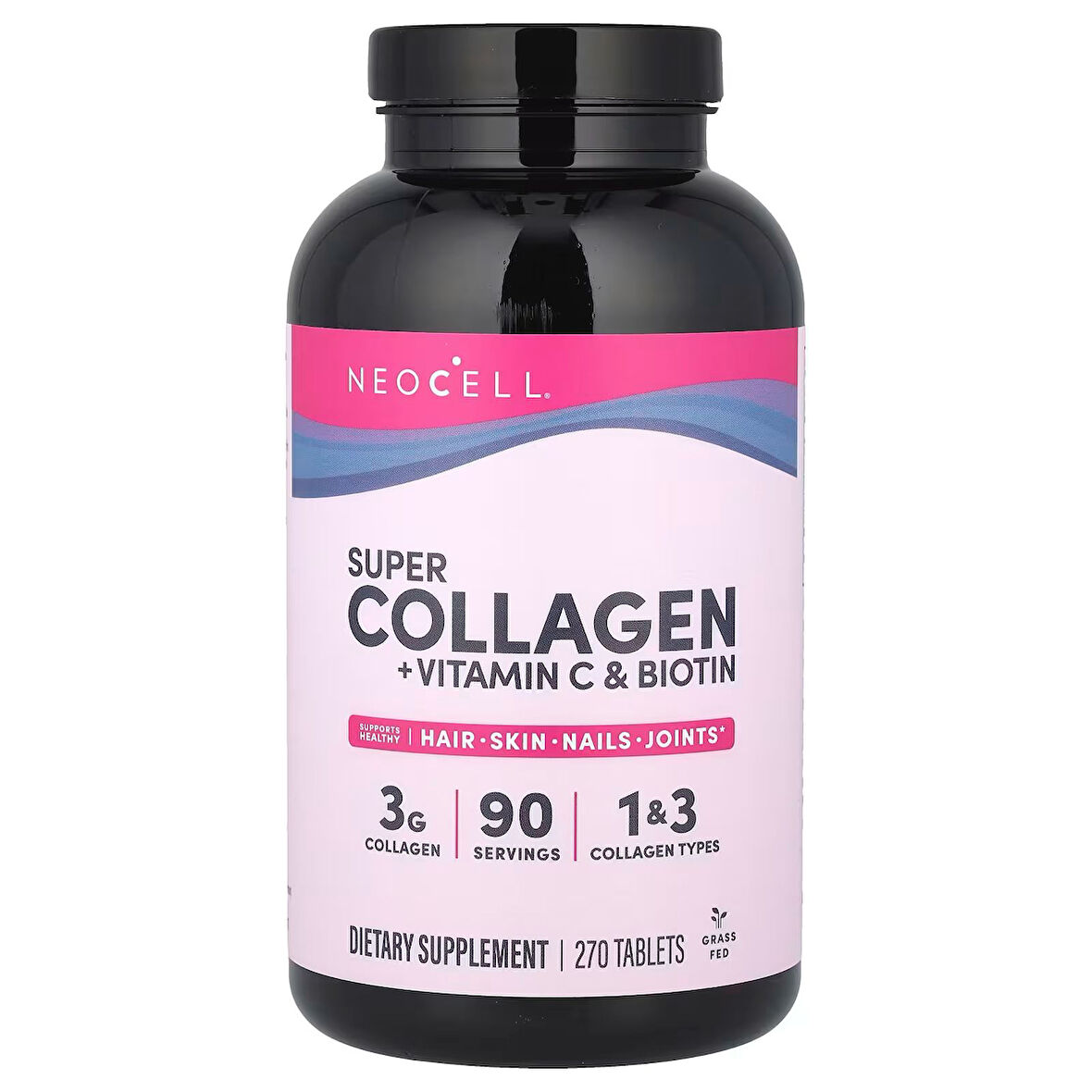 Super Collagen 3G - 90 Servis - 1&3 Collagen Types - 270 Tablet grass fed