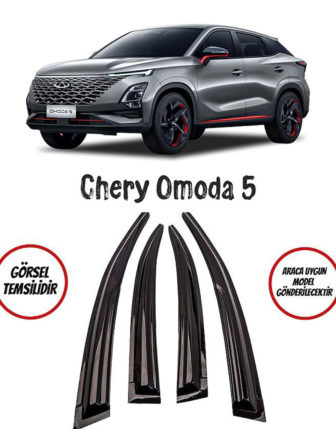Chery Omoda 5 Cam Rüzgarlığı 4-lü Takım