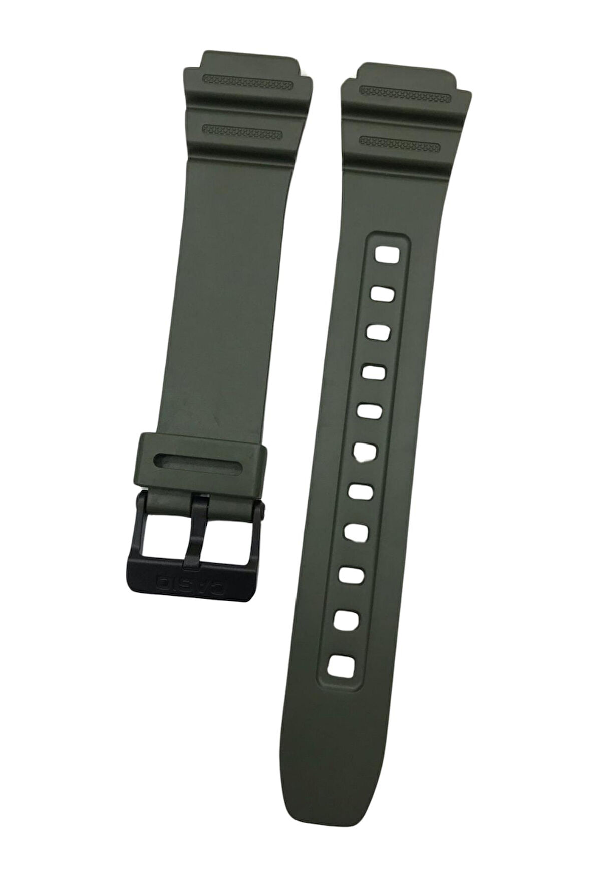 Casio W-216H F-108WH Haki Yeşil Orijinal Silikon Siyah Saat Kordonu