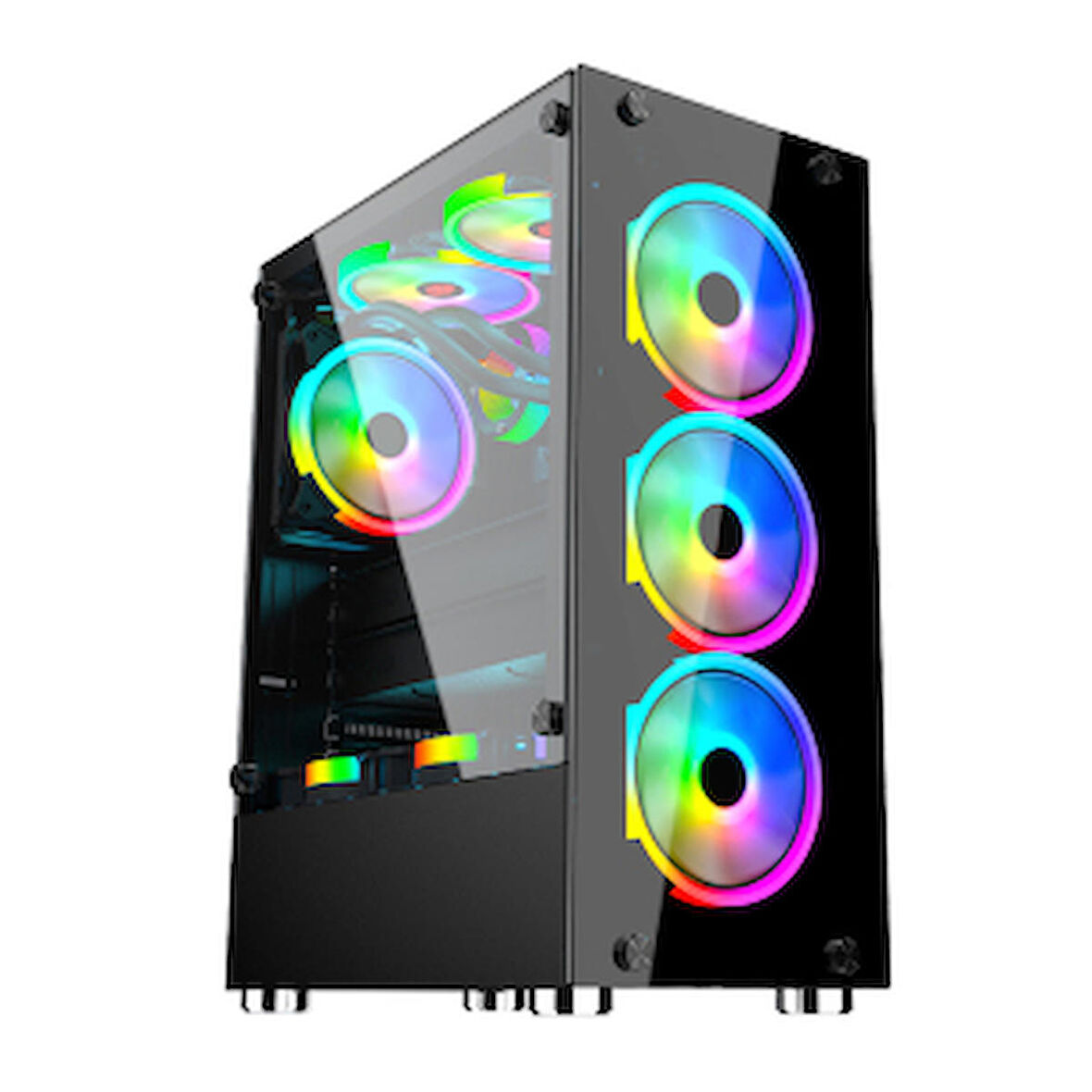 Gameforce Glass 600 W 4 Fanlı Siyah ATX Oyuncu Bilgisayar Kasası