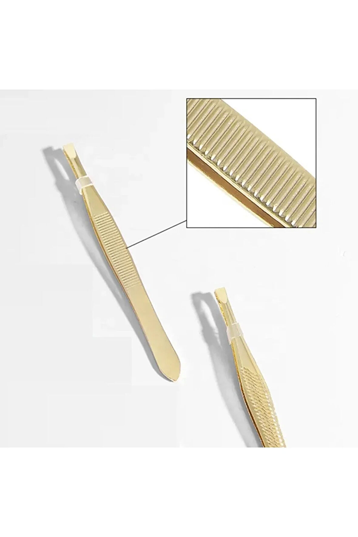 Gold Akustik Cımbız Serisi Kalın Düz Uçlu Kıl Tüy Kaş Cımbızı XLC516