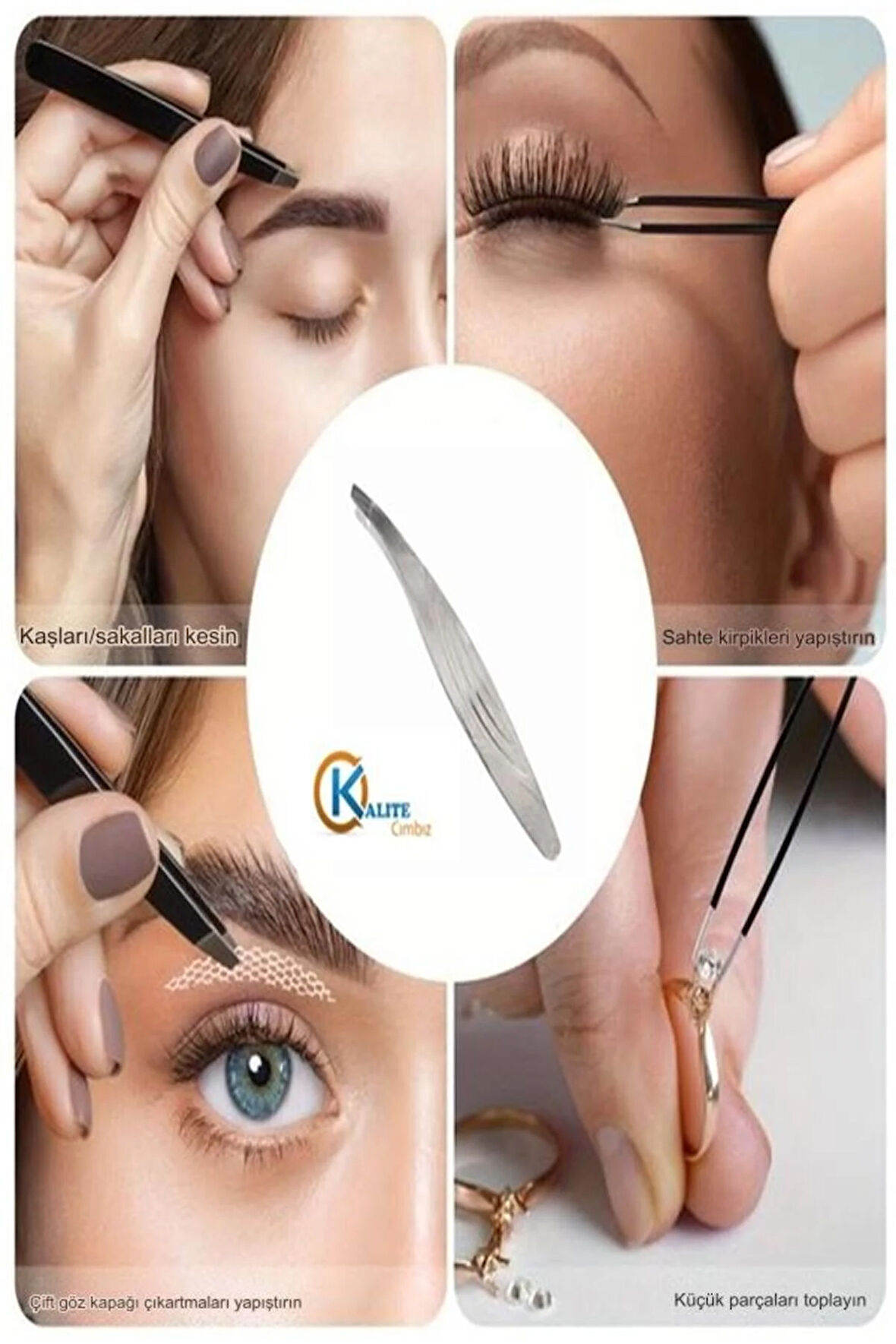 Çelik Akustik Cımbız Kavisli Eğik Uçlu Kalın Cımbız Kıl Tüy Alma Çelik Cımbız XLC511