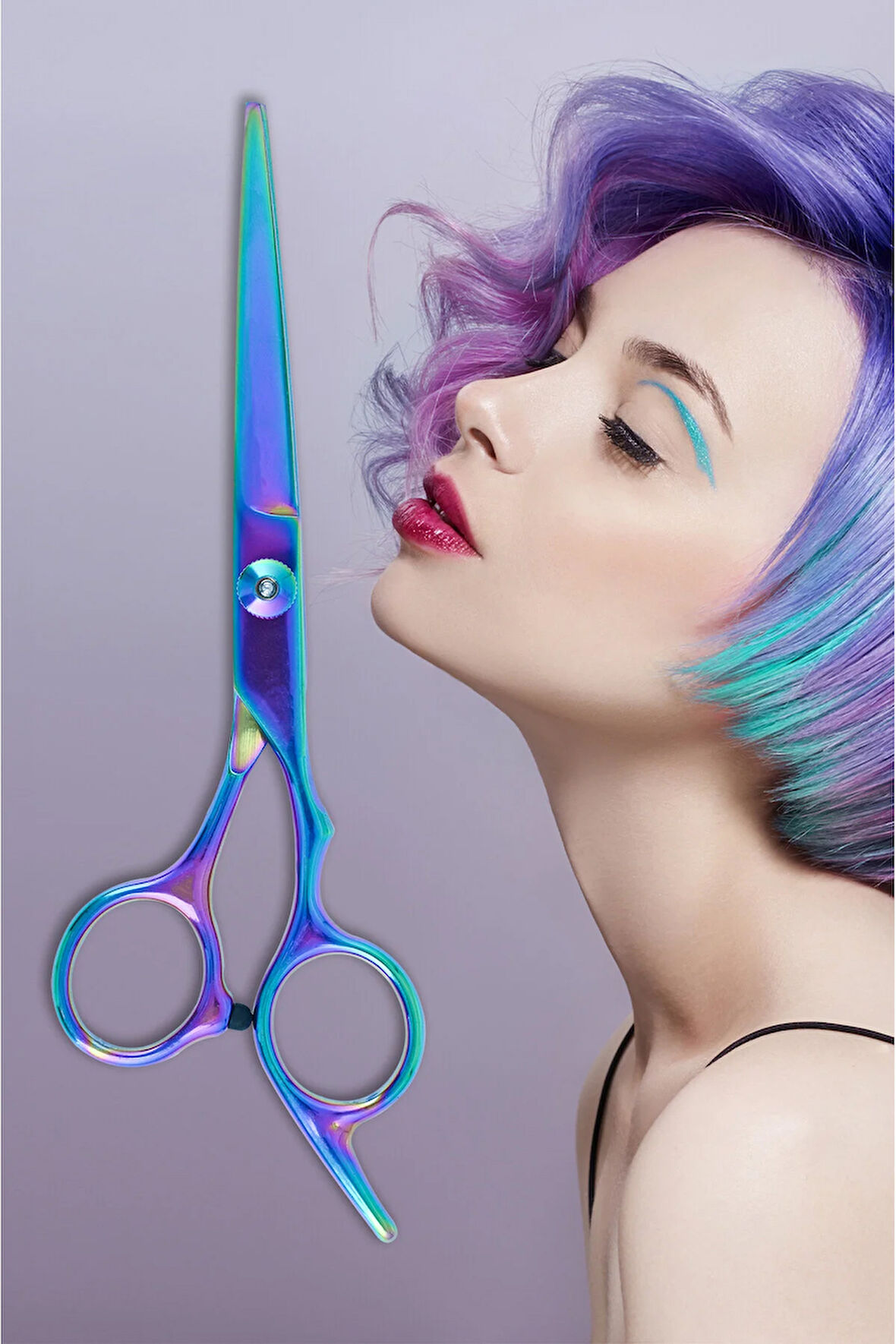 Profesyonel Ayarlanabilir Berber Kuaför Makası Düz Uçlu 6.5 İnç Saç Kesim Makası Hair Style XLQ501A