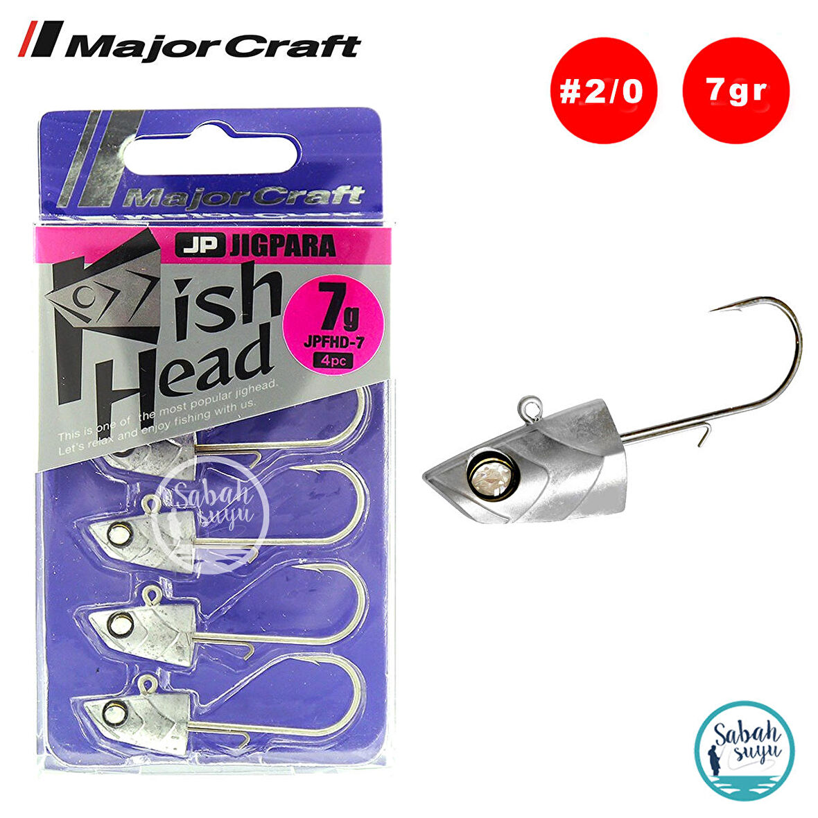 Major Craft Jigpara Fish Head JPFHD-7gr #2/0 (4 Adet)