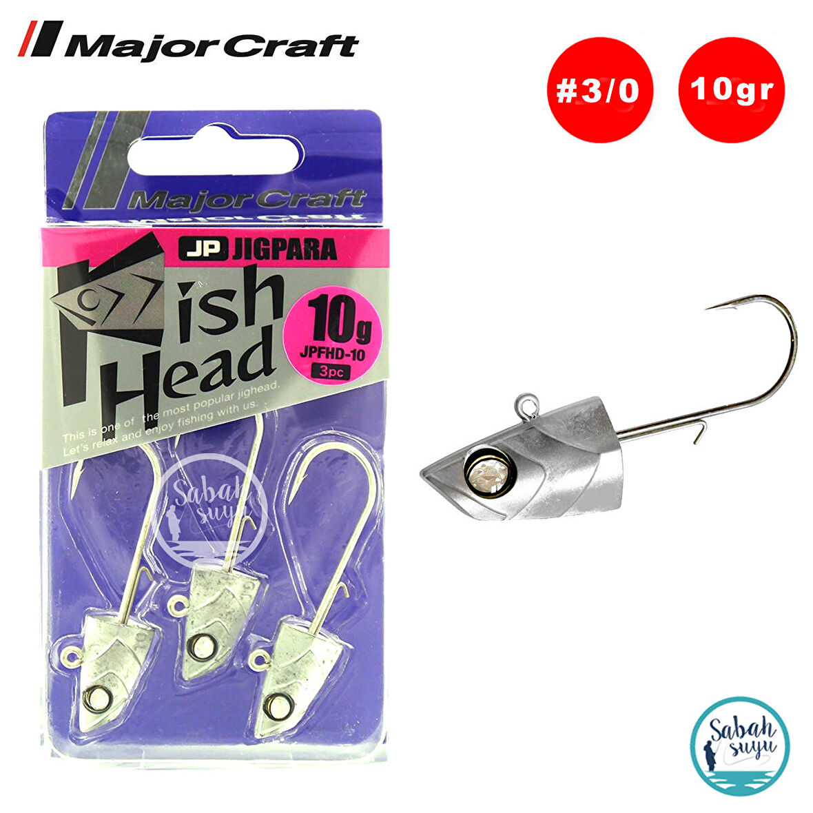 Major Craft Jigpara Fish Head JPFHD-10gr #3/0 (3 Adet)