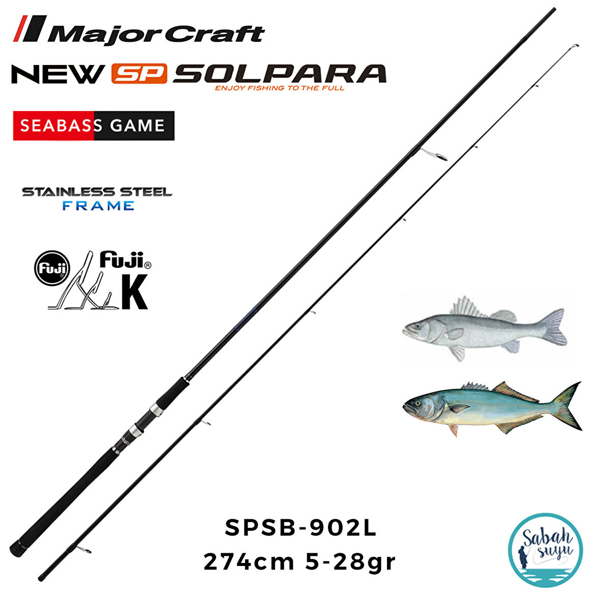 Major Craft Solpara SPSB-902L Seabass Game 274cm 5-28gr (2P) Spin Kamış