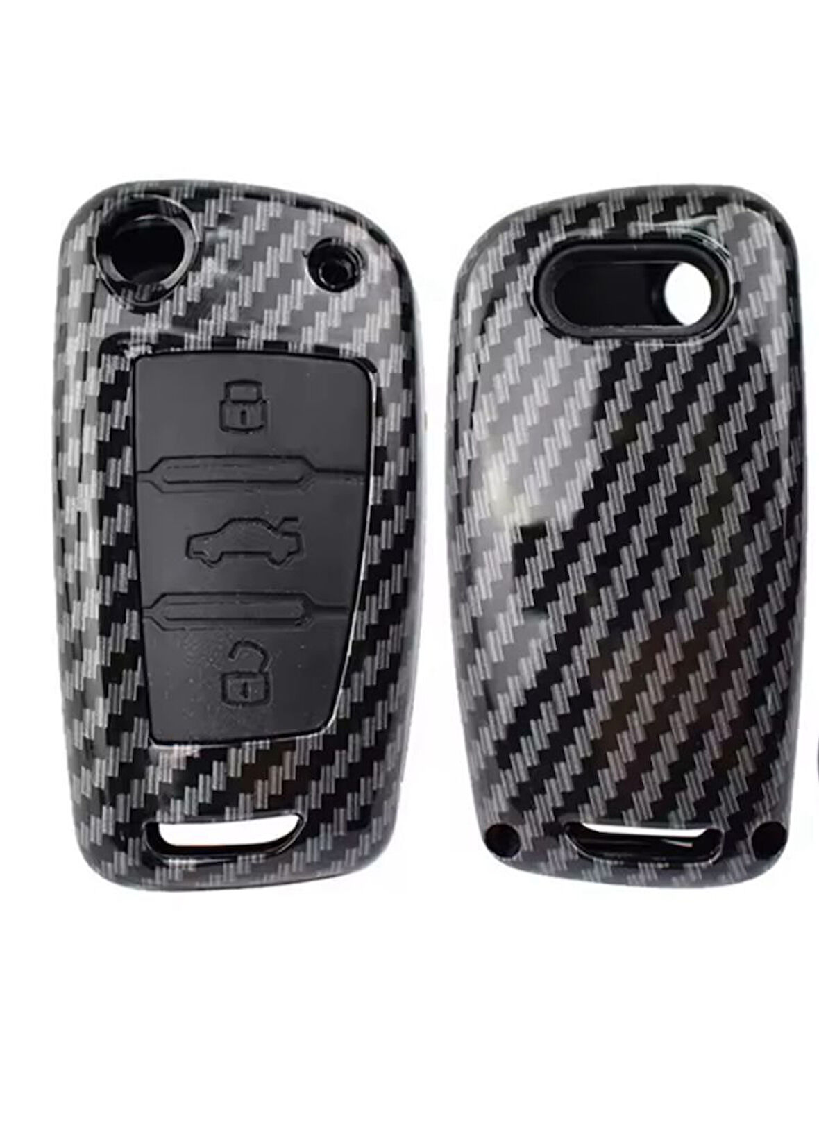 Audi A1 A3 8p 8l A4 A5 B6 B7 B8 A6 A7 C5 C6 4f Q3 Q5 Q7 8v Karbon Anahtar Kılıfı 2.Resime Bakınız
