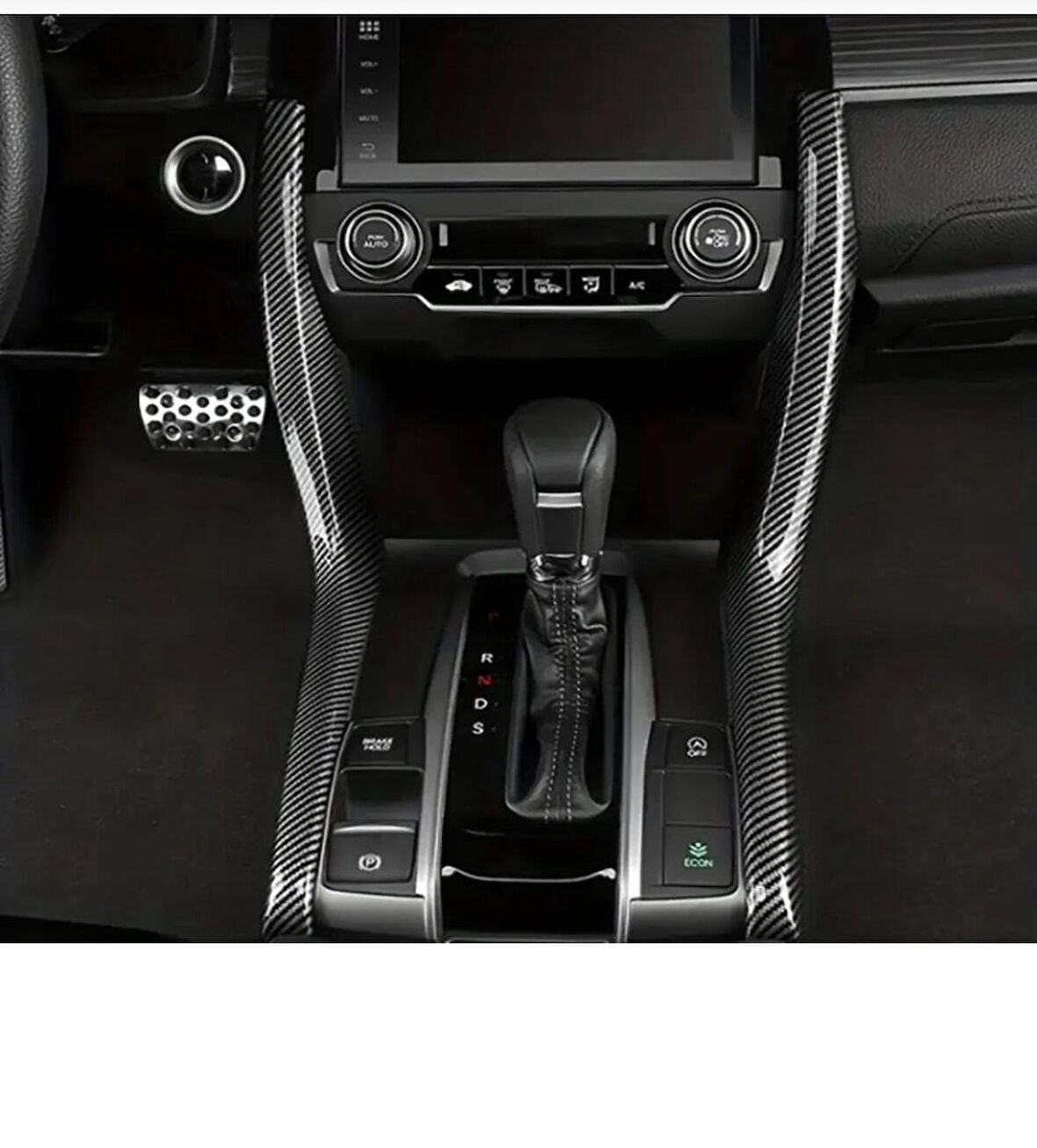 HONDA CİVİC FK7 FC5 2016 2021 model SEDAN HATCHBACK Vites Kolu Sol ve Sağ Trim KARBON AKSESUAR