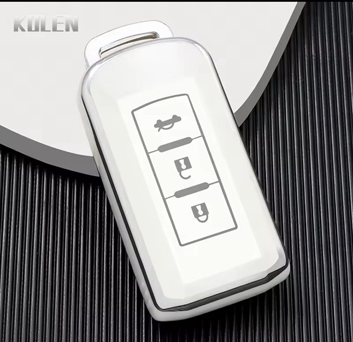 Mitsubishi Outlander Asx Lancer Pajero Eclipse Anahtar Kılıfı Beyaz-GÜMÜŞ 2.Resime Bakınız Lütfen