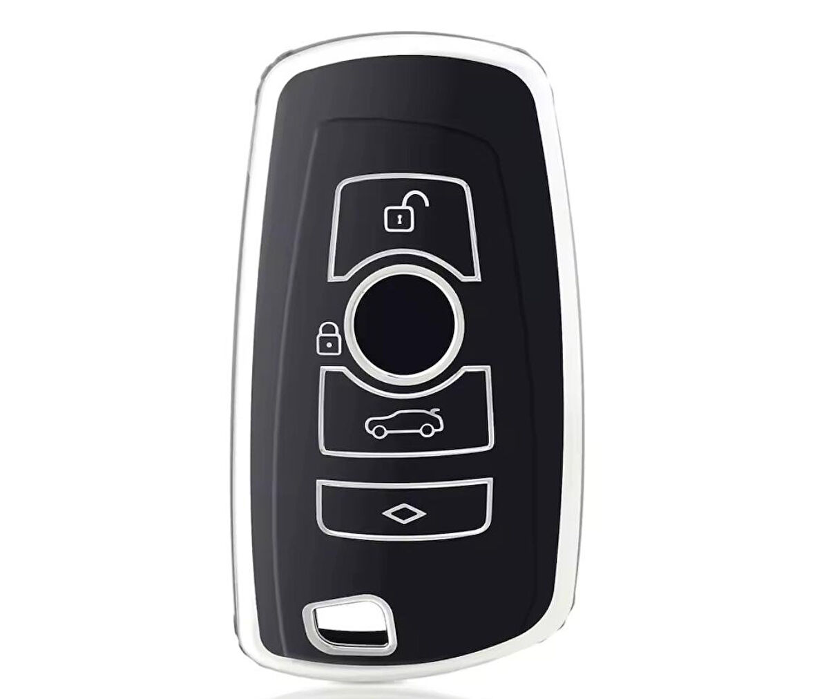 Bmw F30 F32 F10 F20 Uyumlu Anahtar Koruma Kılıfı 2.Resime Bakınız Siyah /Gümüş