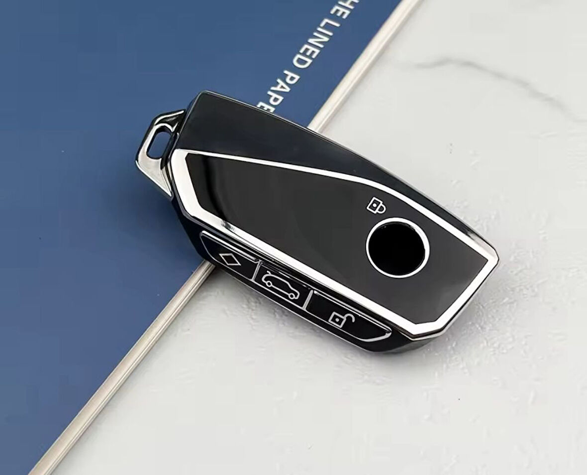 Bmw I7 X7 G07 Lcı Ix X1 X1 U11 7 Seri G70 G09 Xm U06 G81 M3 2023 Anahtar Kılıfı Siyah/Gümüş