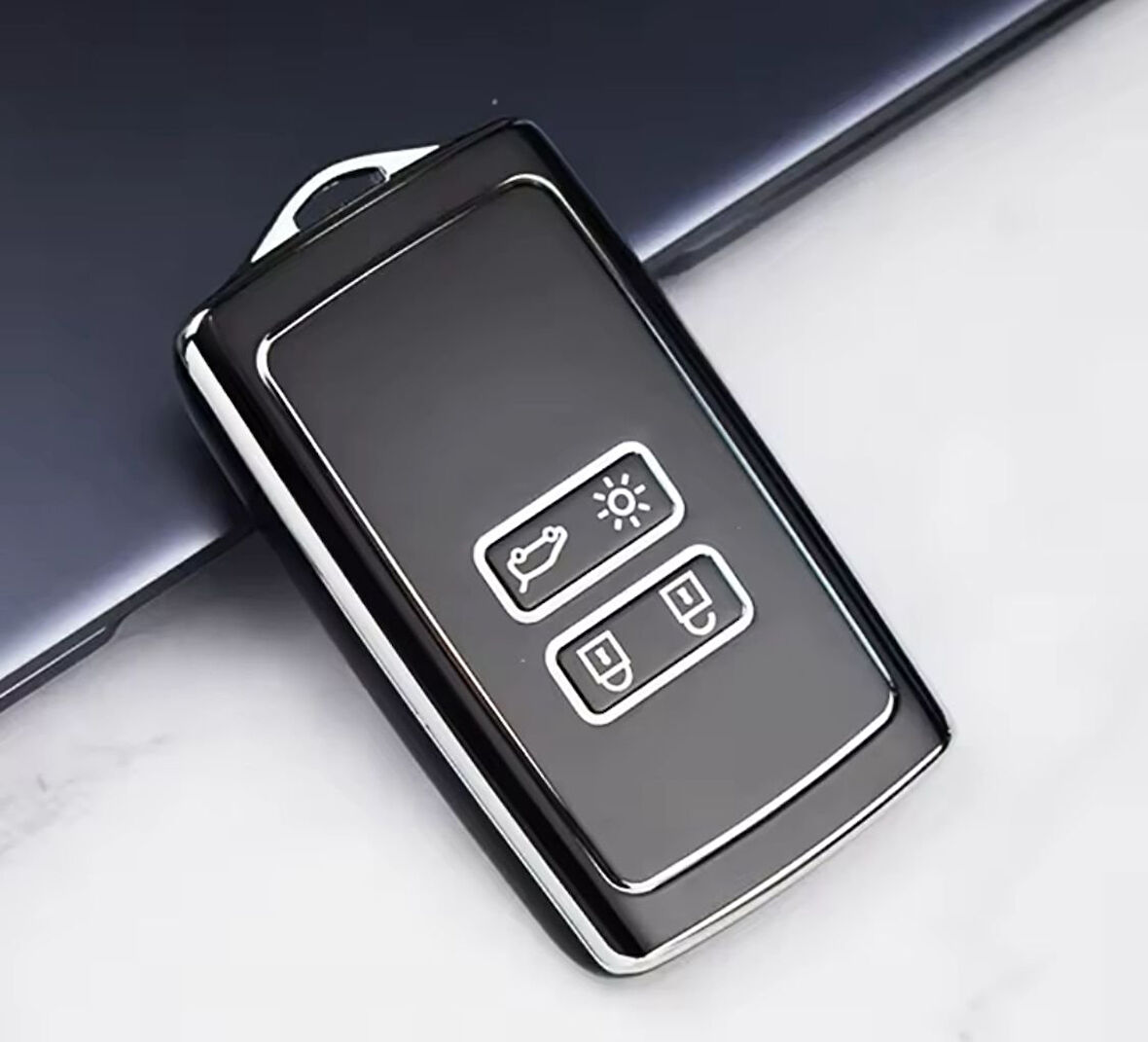  Renault Rafale Clio 5 Zoe Megane E-tech Koleos Austral Kadjar Captur Zoe Anahtar Kılıfı Siyah Gümüş