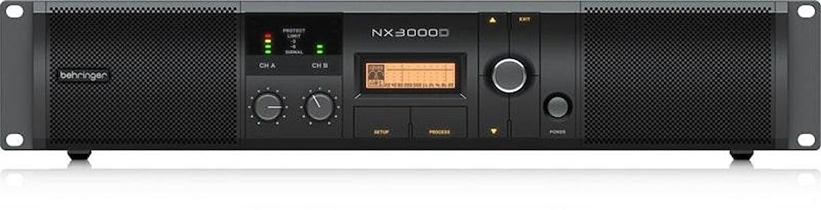 Behringer NX3000D DSP Kontrolü ve SmartSense Hoparlör Empedans Telafisi ile Ultra Hafif 3000 W D Sınıfı Güç Amplifikatörü