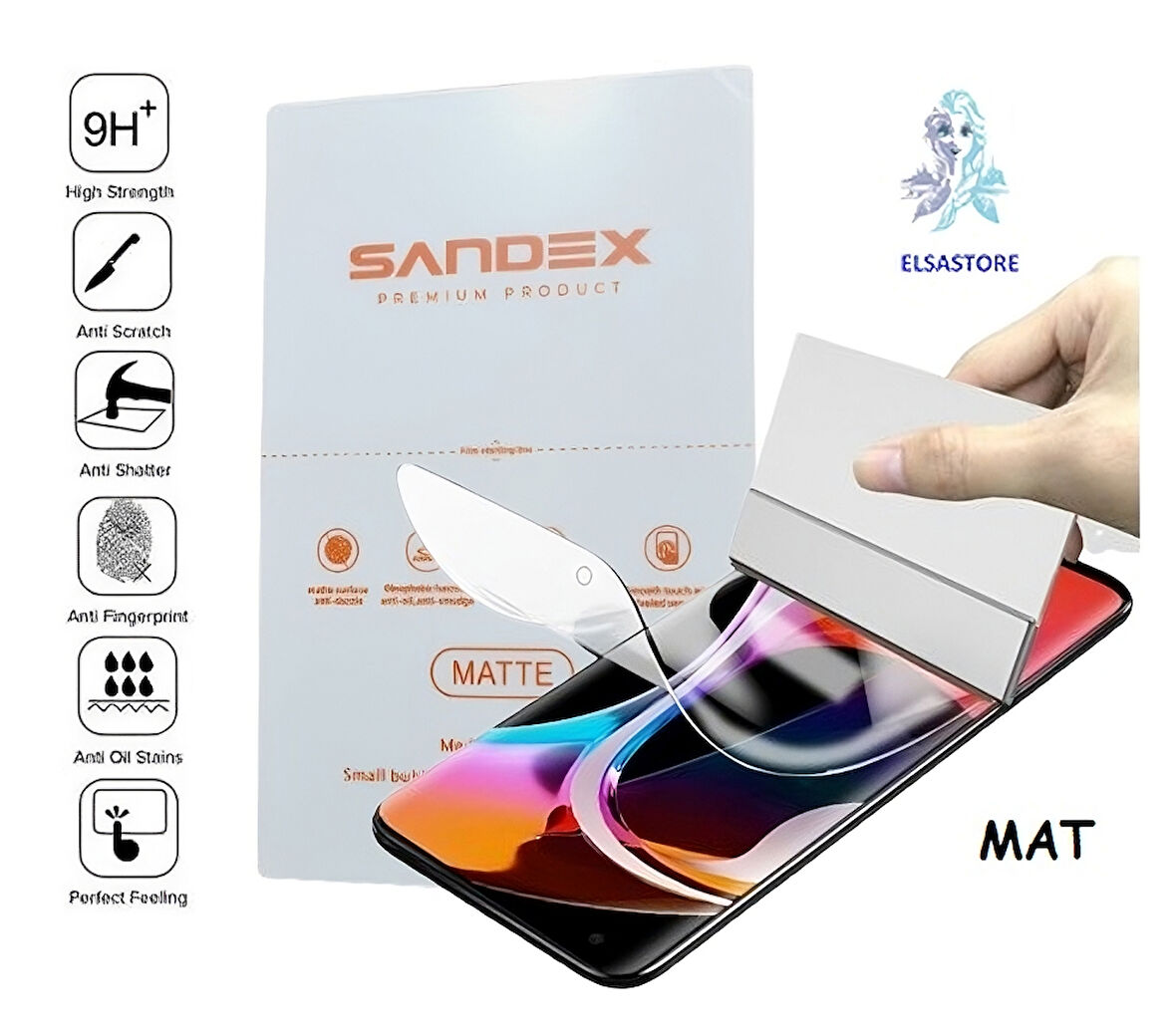 Samsung Galaxy S3 NANO Ekran Koruyucu Esnek ULTRA İnce SANDEX - MAT