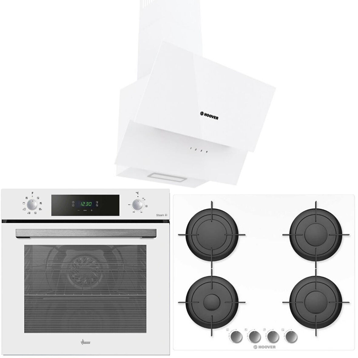 Hoover Ankastre Set Beyaz ( HVW6MV - HDG6C2GWTK - HO3158W ) 