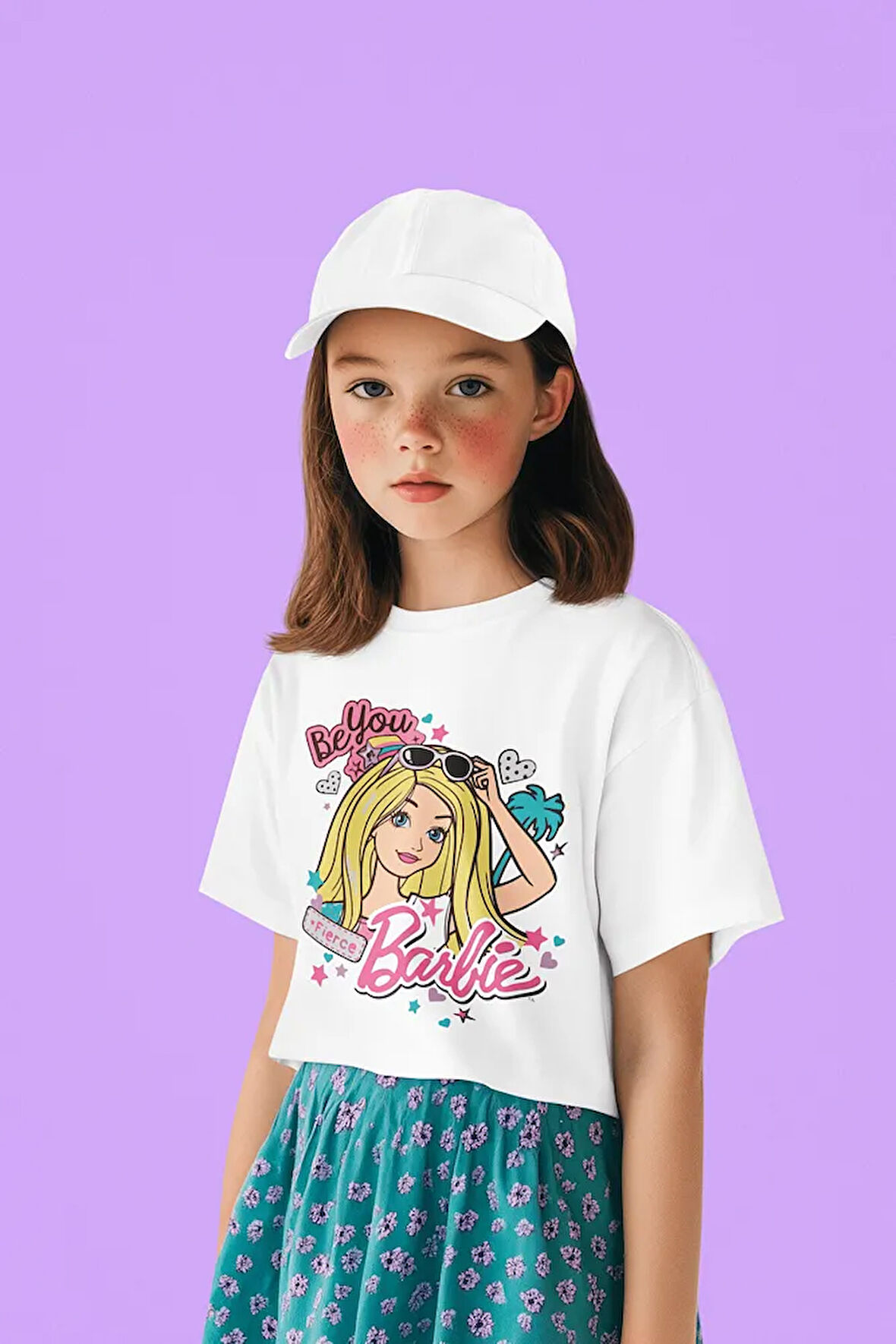 Barbi Baskılı Unisex Çizgi Film Çocuk Tişört (1-12 YAŞ)