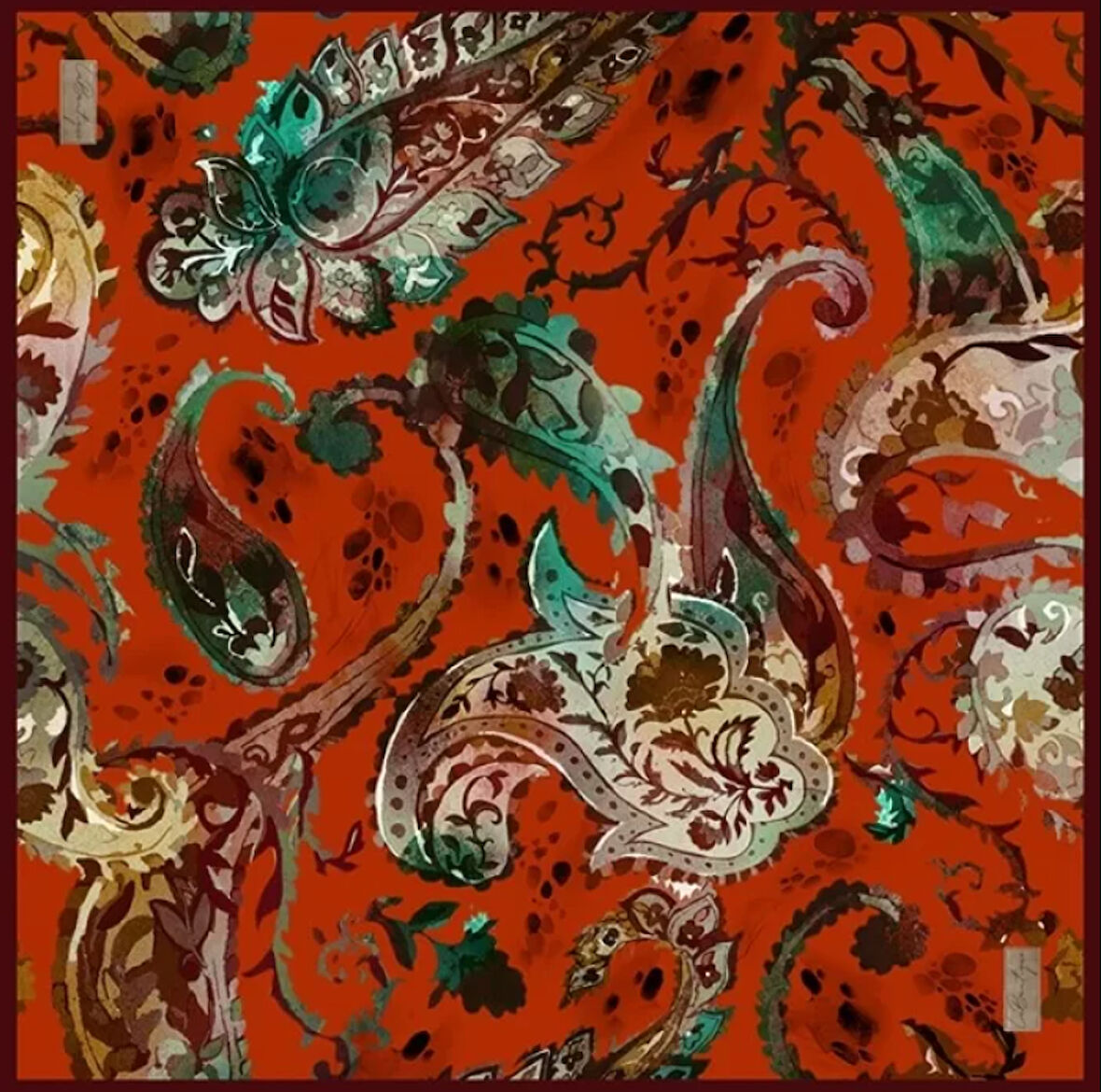 La Boutique Tivil İpek Eşarp 2107 - 08 Füme Karışık Desen