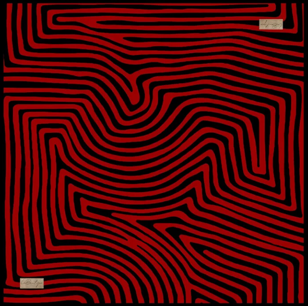 La Boutique Tivil İpek Eşarp 2134 - 03 Siyah Karışık Desen