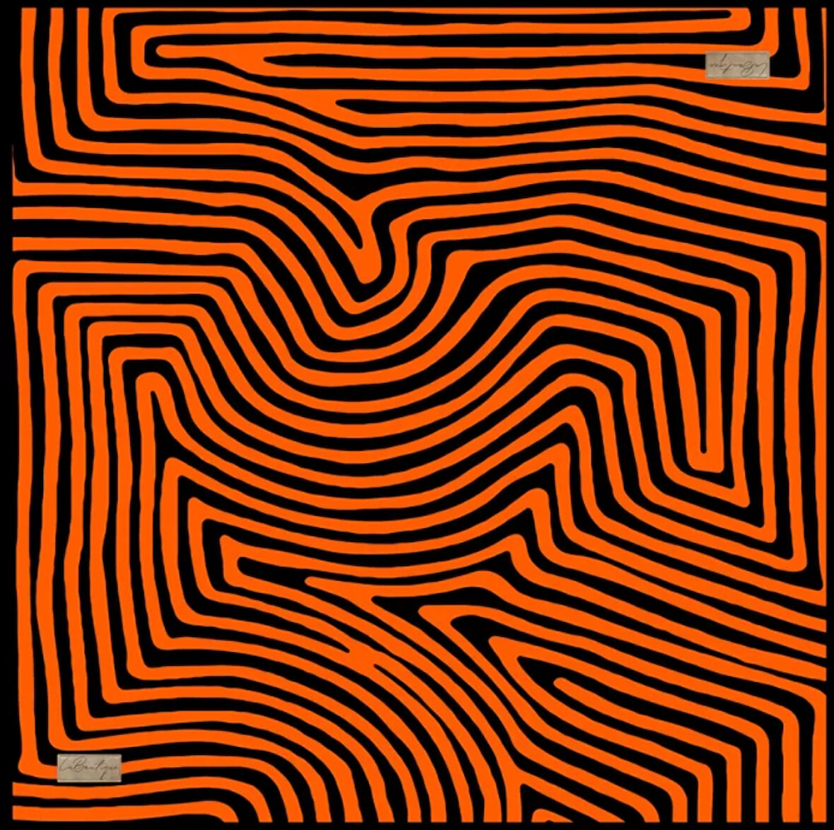 La Boutique Tivil İpek Eşarp 2134 - 06 Siyah Karışık Desen