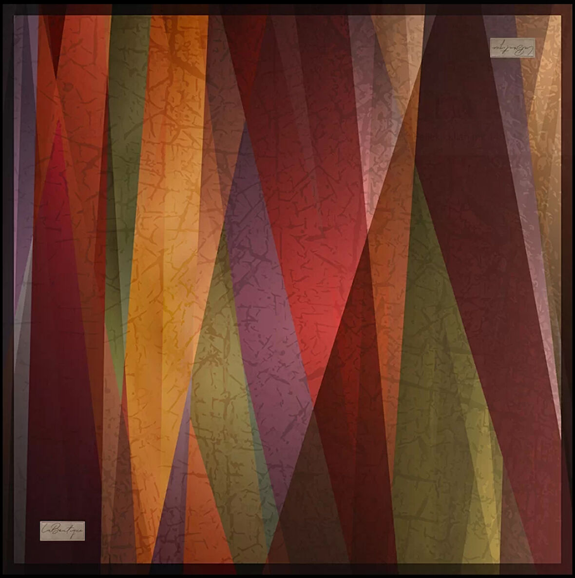 La Boutique Tivil İpek Eşarp 2144 - 01 Mürdüm Karışık Desen