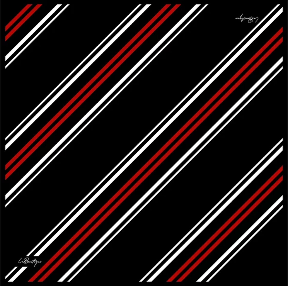 La Boutique Tivil İpek Eşarp 2159 - 02  Siyah Karışık Desen