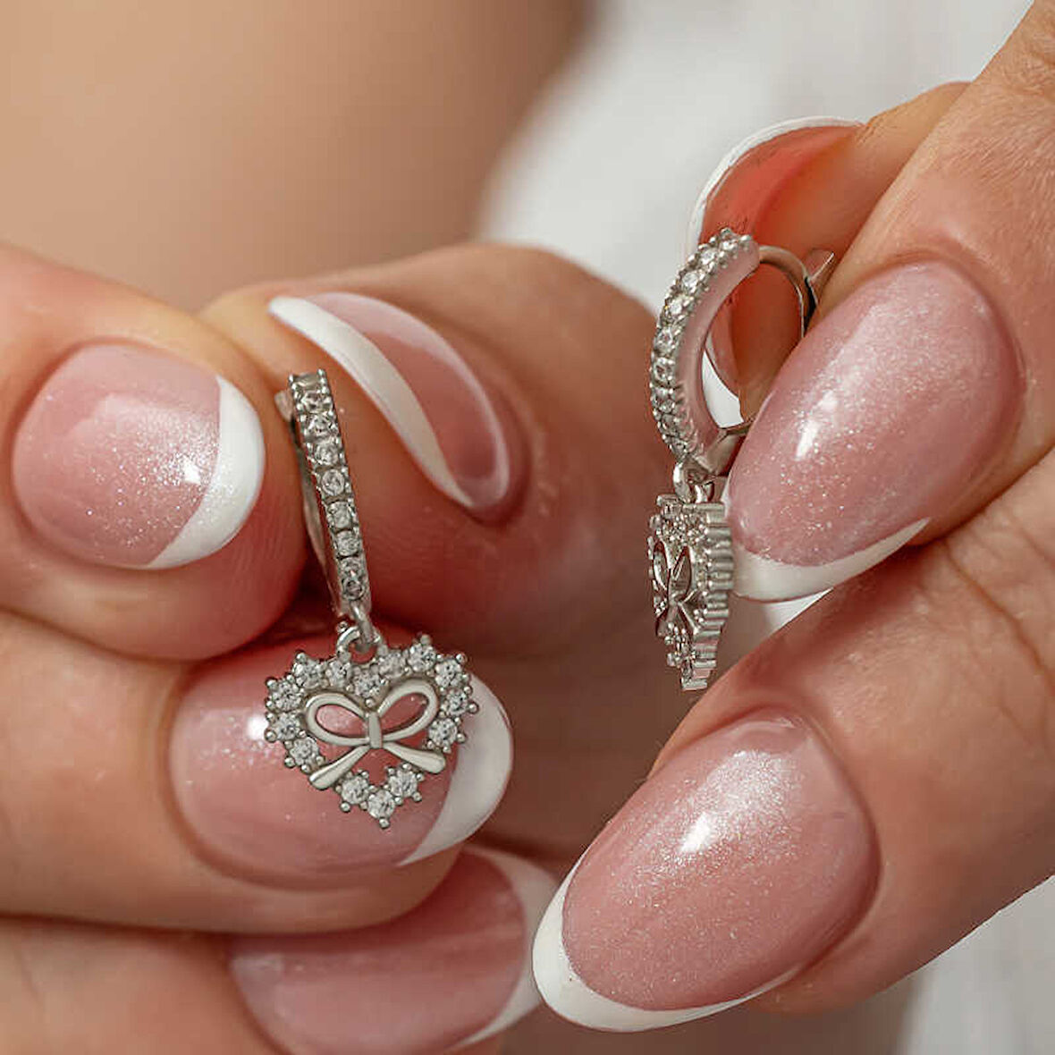 Himarry Gümüş Kalp Kurdele Sallantılı Kadın Küpe