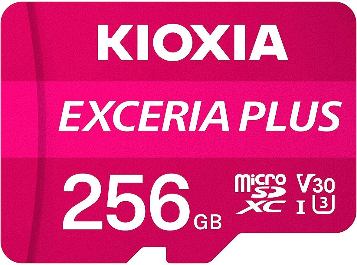 Kioxia 256GB EXCERIA PLUS microSD C10 U3 V30 UHS1 A1 Hafıza kartı