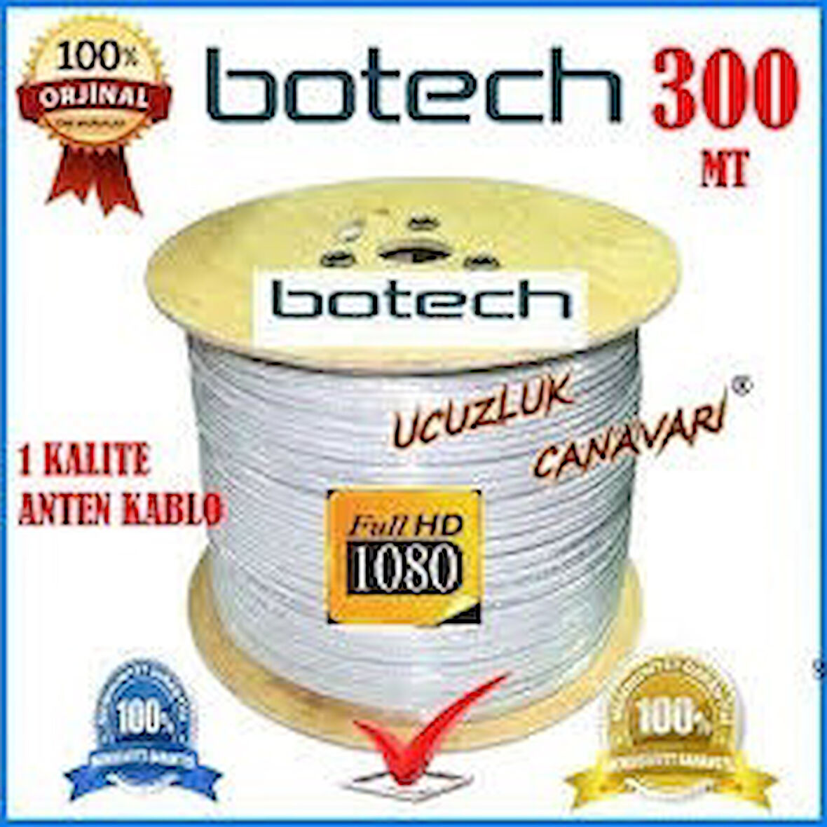 300MT KOAKSİYEL UYDU ANTEN KABLO RG 6/U4L (4582)