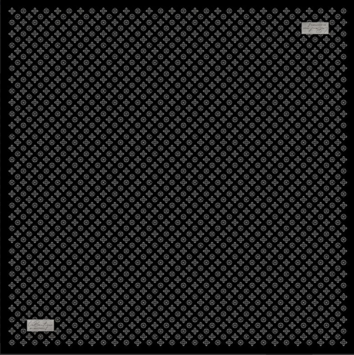 La Boutique Tivil Saf İpek Eşarp 236205 - 49006 Siyah Karışık Desen