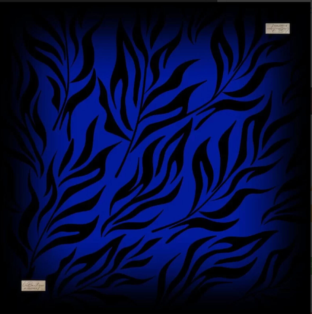 La Boutique Tivil Saf İpek Eşarp 234312 - 49128 Siyah Karışık Desen