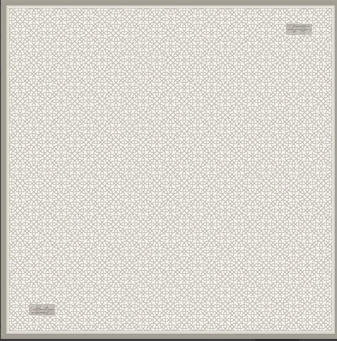 La Boutique Tivil Saf İpek Eşarp 233319 - 49046 Beyaz Karışık Desen