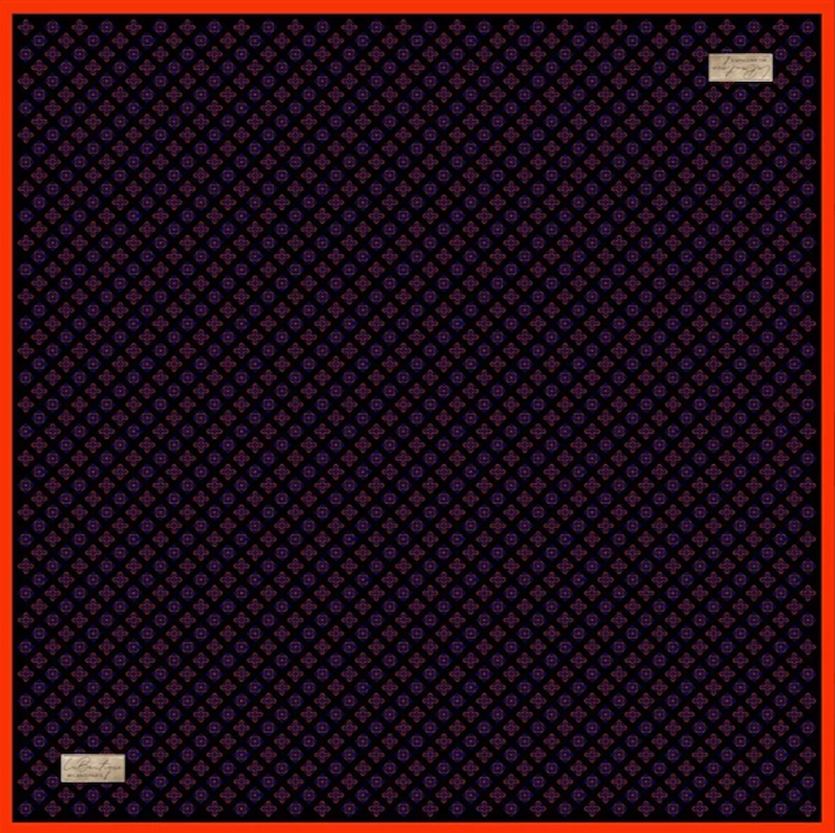 La Boutique Tivil Saf İpek Eşarp 236208 - 49007 Siyah Karışık Desen