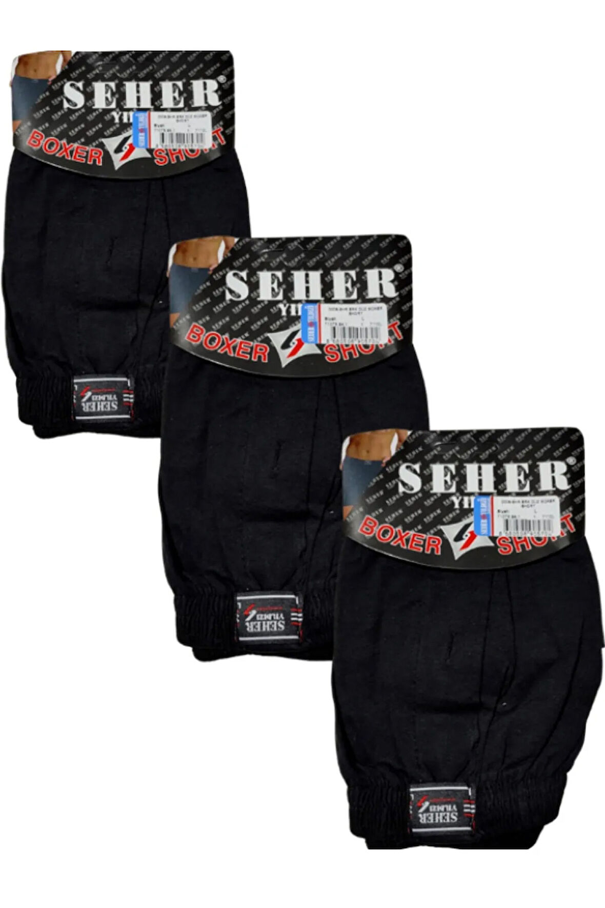 3'lü Erkek Penye Boxer