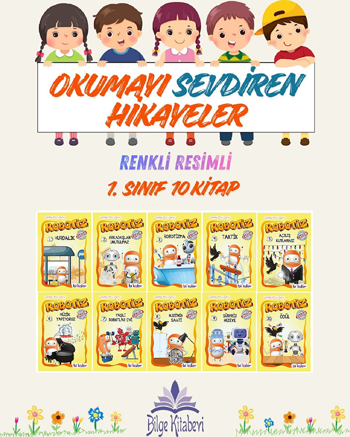 1. Sınıf Okumayı Sevdiren Renkli Resimli Hikayeler 4 - 10 Kitap