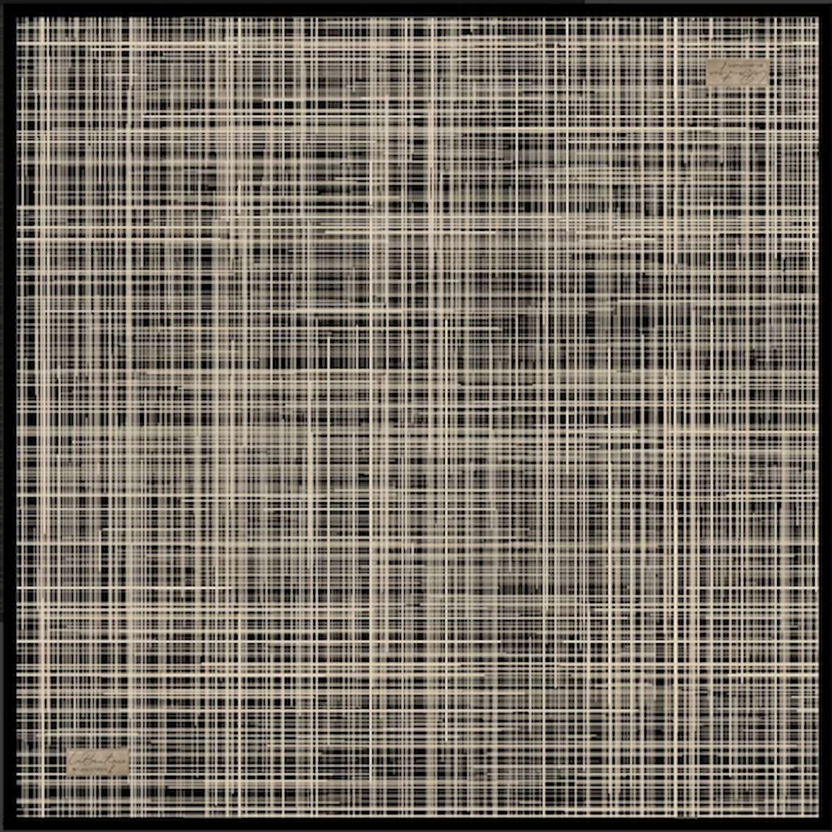 La Boutique Tivil Saf İpek Eşarp 233601 - 49134 Siyah Karışık Desen