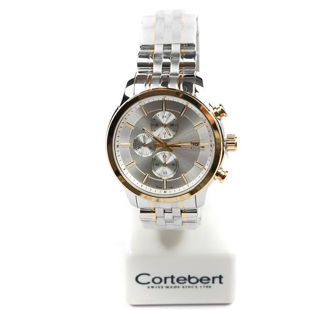İsviçre Cortebert Safir Cam Fonksiyonlu Erkek Kol Saati