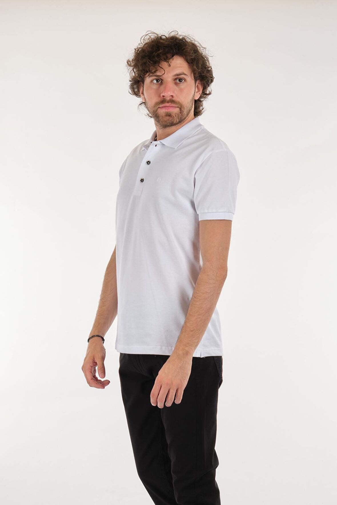 Neyir Polo Yaka Kısa Kollu Beyaz Erkek T-Shirt 221504006